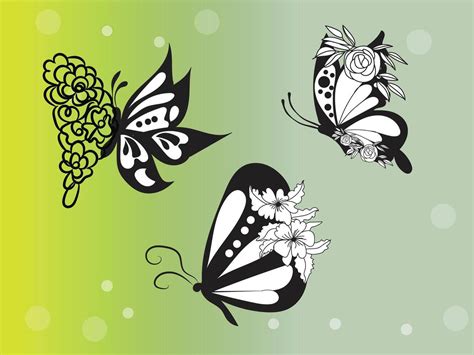 Butterfly Outline With Linear Flat Details Collection 45782594 Vector Art At Vecteezy