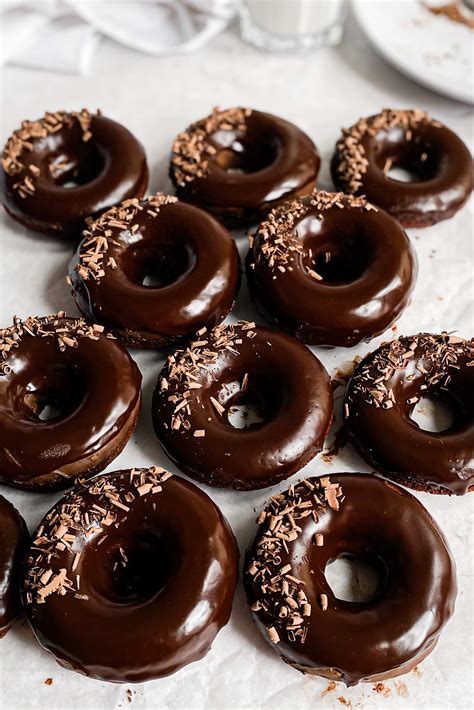 Baked Chocolate Glazed Doughnuts