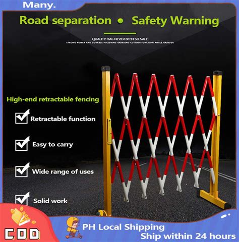 Street Traffic Caution Barriers Barricade Movable Fiberglass Telescopic