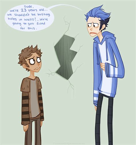 Mordecai and rigby humanized : regularshow