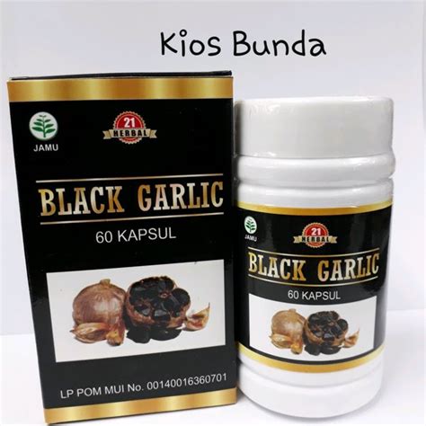 Jual BLACK GARLIC Bawang Hitam HERBAL 21 Isi 60 Kapsul Di Lapak KIOS