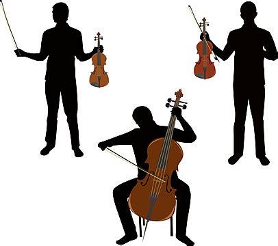 Amateur Orchestra Performingvector Musician Note Suit Vector Musician