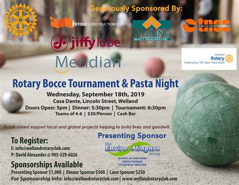 Bocce Tournament | Rotary Club of Welland
