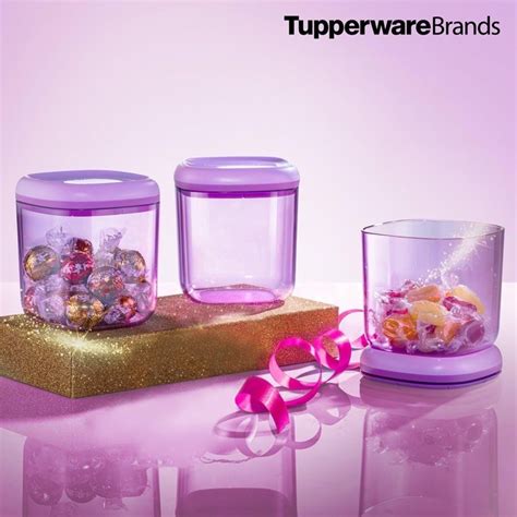 Crystalline Canister Tupperware Bekas Kuih Raya Cookies Jar Balang