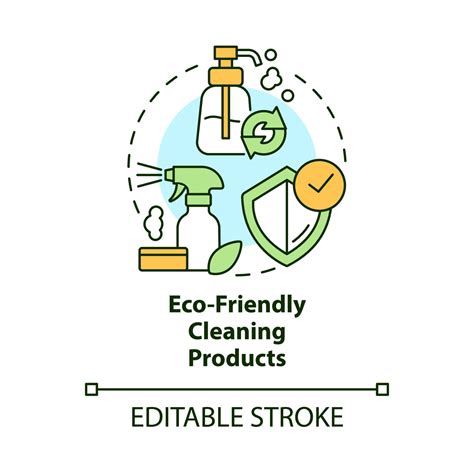 Eco-friendly cleaning products concept icon. Environmental household