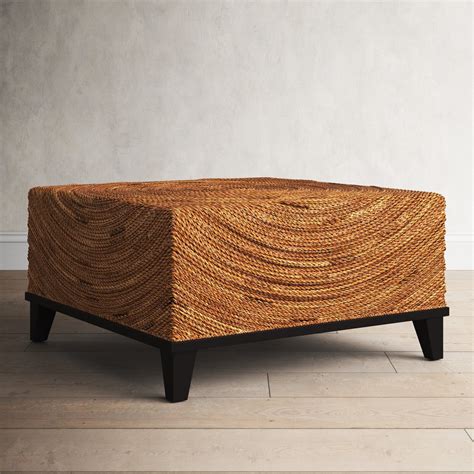 Square Shaped Brown Rattan Coffee Table Foter