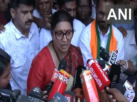 Smriti Irani Campaigns In Wayanad Alleges Rahul Taking Support From