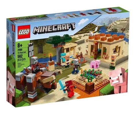 Bloques Para Armar Lego Minecraft The Illager Raid 562 Piezas En Caja