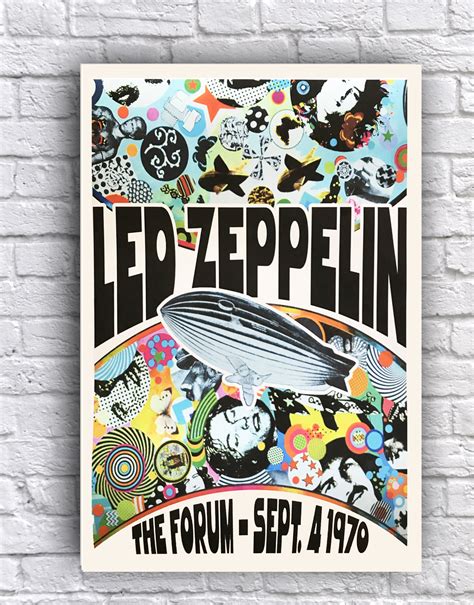 Led Zeppelin 1970 Tour Los Angeles Forum 12 X 18 Promo Concert Cardstock Poster - Etsy