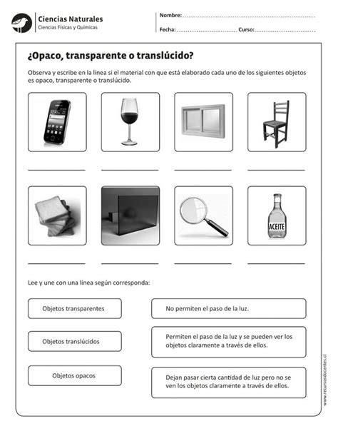 Ejercicio De Translucido Transparente Opaco School Subjects