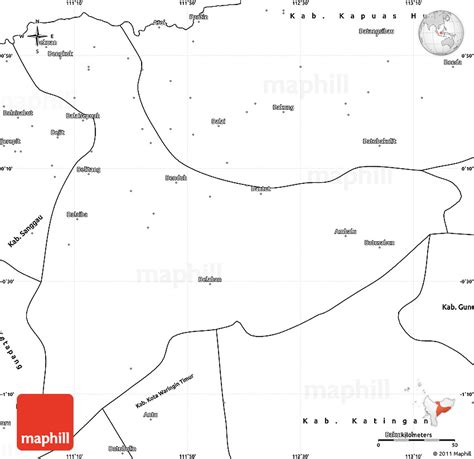 Blank Simple Map of Kab. Sintang