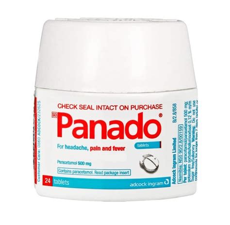 Panado Paracetamol Tablets 24s Squeeze Bottle Thrive