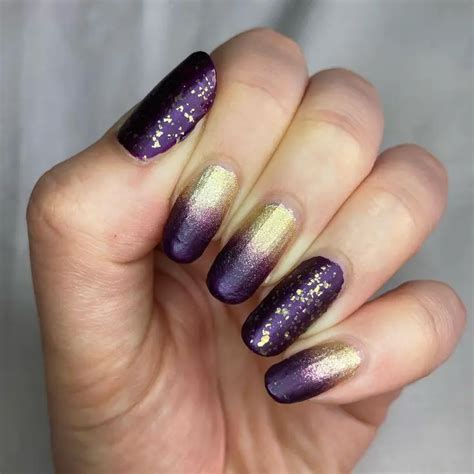 14 Gorgeous Purple And Gold Nail Design Ideas The Nails Nation