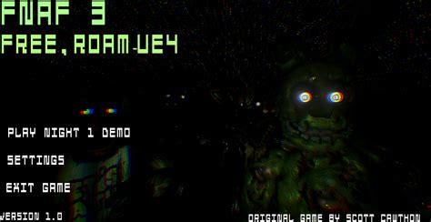 Five Nights At Freddys 3 Free Roam Ue4 By Ue4 Fnaf Fangame Dev Randomue4dev On Game Jolt