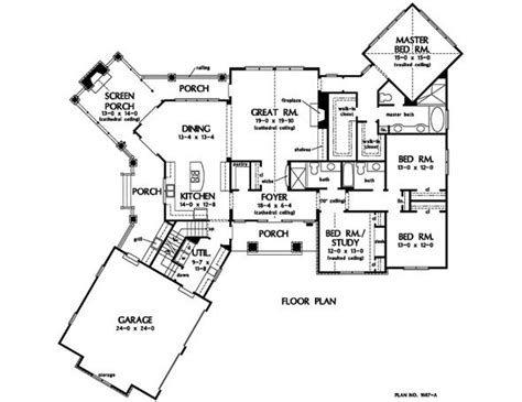 Angled House Plan 4 Bedroom Home Plan Don Gardner Design Floor Plans House Plans