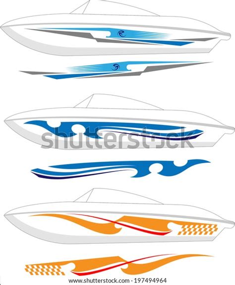 Boat Graphics Stripe Vinyl Ready Stock Illustration 197494964