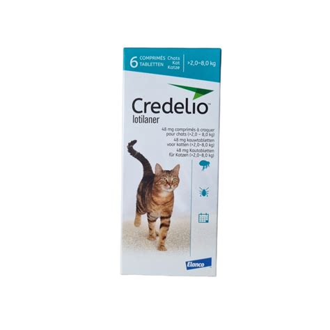 Credelio Chat 48mg 2 à 8kg Boîte de 6 comprimés à croquer