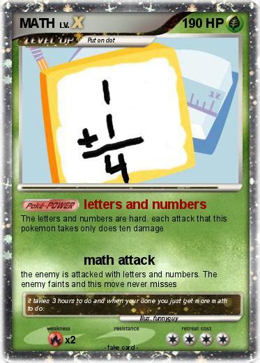 Pokémon Math 67 67 Letters And Numbers My Pokemon Card