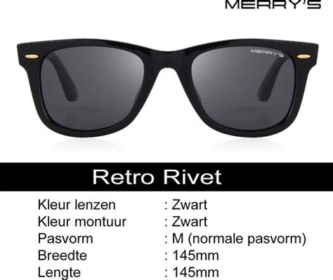 Merry S Eyewear Design Rr Black Zonnebril Met Uv En Polarisatie