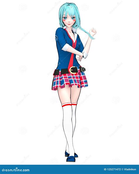 Sexy Anime 3d Doll Japanese Anime Schoolgirl Big Blue Eyes Bright