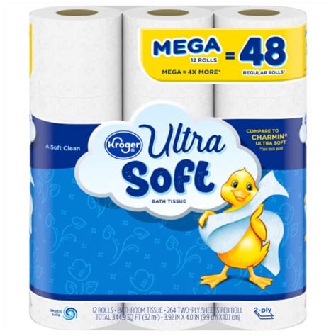 Kroger® Ultra Soft Toilet Paper Mega Roll 12 Rolls King Soopers