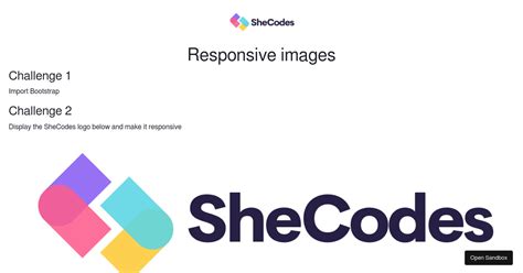 Responsive Images Challenge Forked Codesandbox