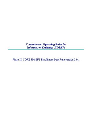 Fillable Online Caqh Phase Iii Core Eft Enrollment Data Rule