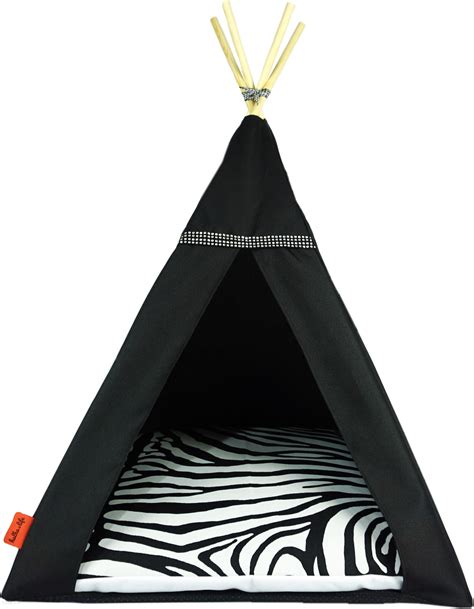 Halkalife Legowisko Tipi Glamour Zebra Czarny L 65x65x94Cm Ceny I