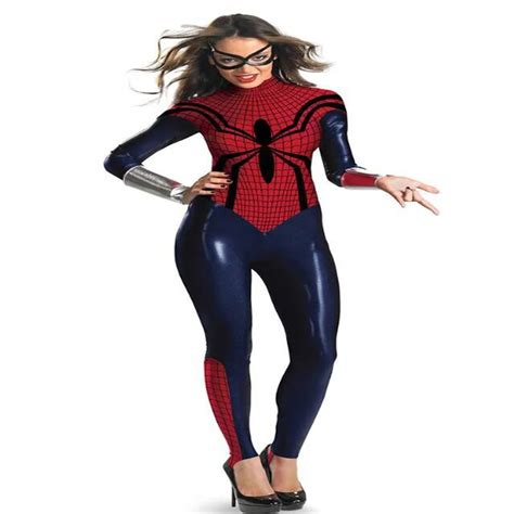 Women Cosplay Spider Man Costume Halloween Bodysuit Adult Christmas