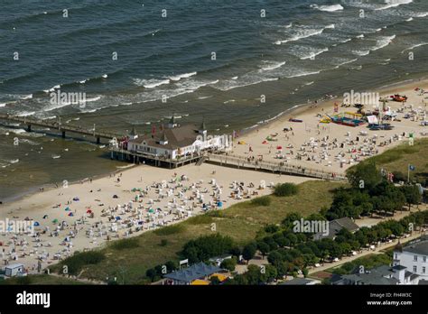 Aerial View Ahlbeck Pier Beach Ahlbeck Beach Promenade Heringsdorf