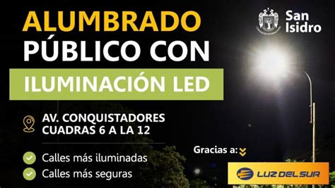 Manos A La Obra La Av Conquistadores Ahora Cuenta Con Un Sistema Led