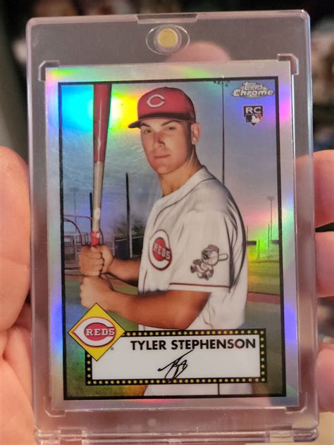 Tyler Stephenson Silver Refractor Rc Topps Chrome Platinum