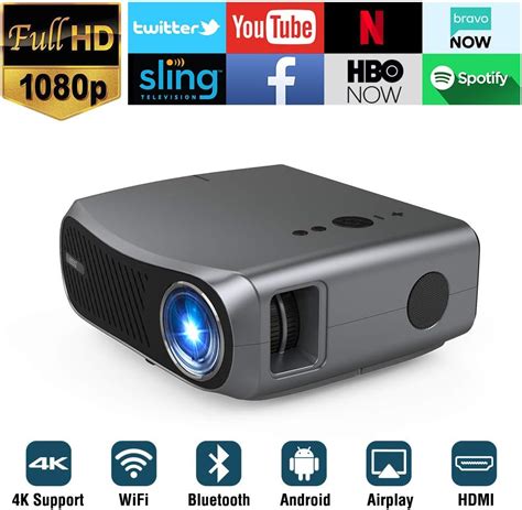 Proyector Bluetooth Wifi Full Hd P Nativo Soporte K L Menes