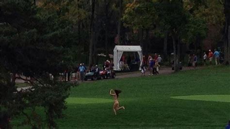 Female Streaker Runs Through Presidents Cup