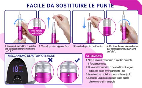 Delanie Fresa Per Unghie Professionale Con Pedale Rpm