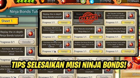 Cara Clear Kan Misi Ninja Bonds Turorial Panen Shinobite Gratis