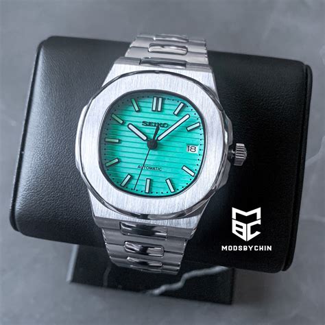 Mod Seiko Nautilus Tiffany Blue Silver Men S Fashion Watches