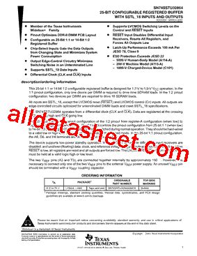 Sn Sstu V Datasheet Pdf Texas Instruments