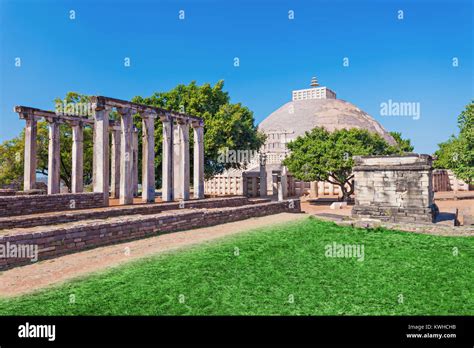 Sanchi Stupa Is Located At Sanchi Town Madhya Pradesh State In India