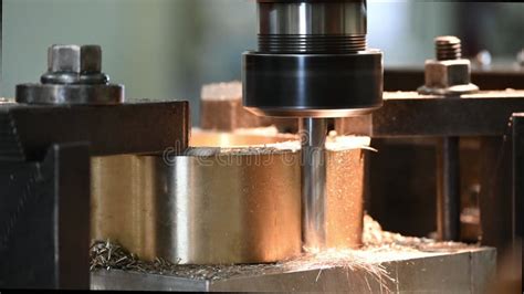 Slot Milling Process the Ring Brass Material Part on NC Milling Machine Stock Footage - Video of ...