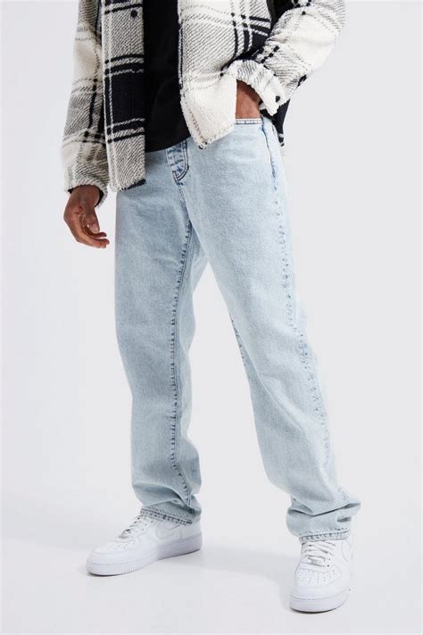 Mens Relaxed Rigid Jeans Boohoo Uk