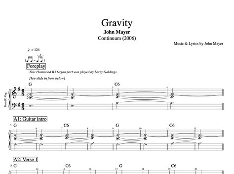 Gravity John Mayer Guitar Bass Vocals Organ Drums