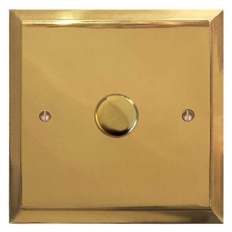 Mode Dimmer Switch 1 Gang Polished Brass Unlacquered Broughtons Lighting And Ironmongery