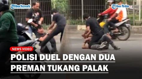 Viral Polisi Duel Dengan Dua Preman Sok Jago Yang Kerap Palak Sopir