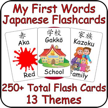 Japanese To English First Words Flashcards 250 Beginner Vocabulary