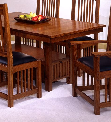 Amish Made Oak Dining Room Set Galveston Table With Carleton Chairs