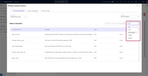 send template messages