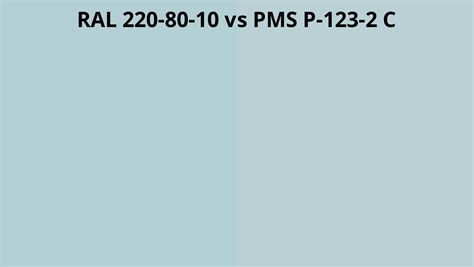 Ral 220 80 10 Vs Pms P 123 2 C Ral Colour Chart Uk