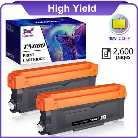 2 Pack Tn660 Toner Black High Yield For Brother Tn630 Mfc L2700dw L2680w Printer Ebay