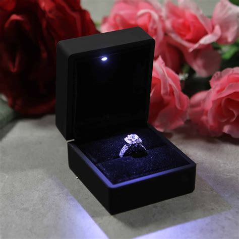 Black Ring Box With Led Lighting Proposal Ring Box With Light